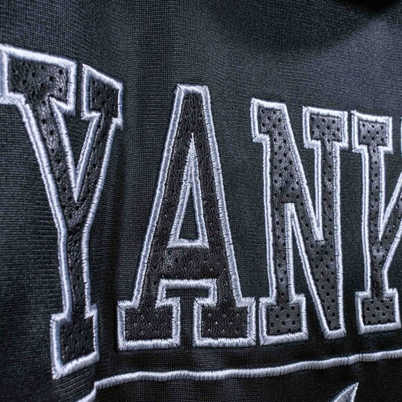 New York Yankees Logo Spell Out Zip Up Jacket Majestic Hooded 4XL MLB Baseball - Picture 9 of 10